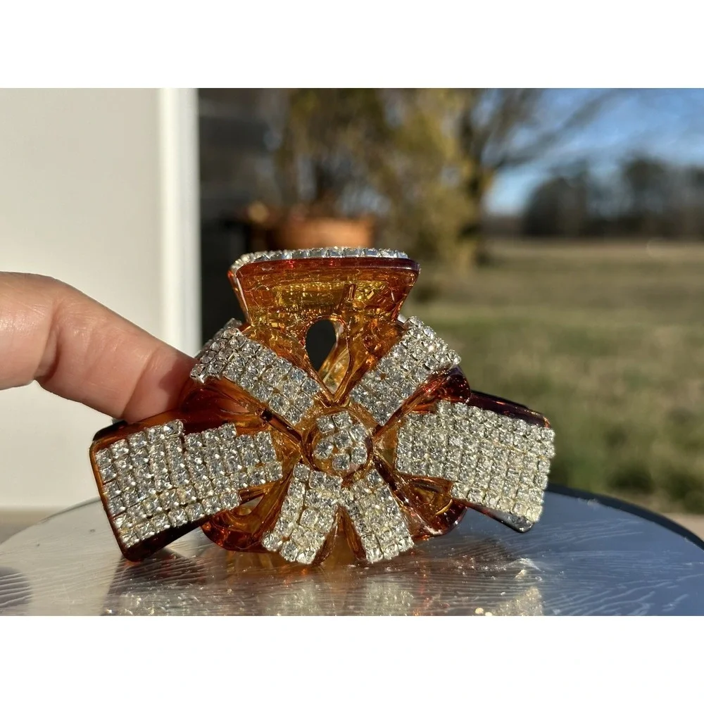Brand New Gorgeous Hair Clip with Shiny‎ Crystals Rhinestone Jewelry Accessories
